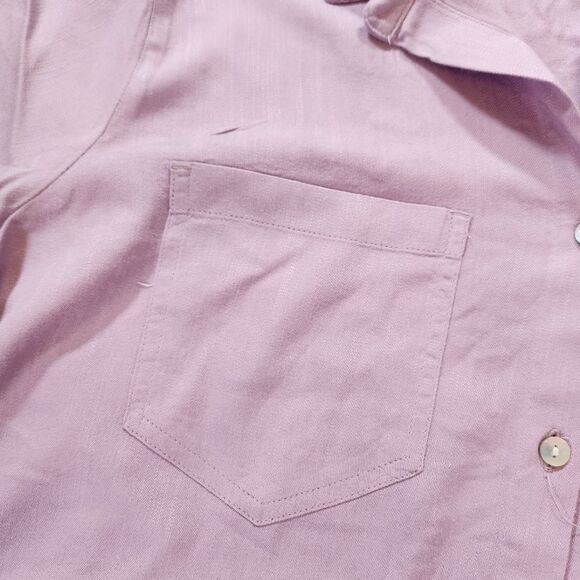 🔸️NWT Anthropologie BeachLunchLounge Wild Mauve "Arlie" Long Sleeve Top Large - Picture 5 of 9